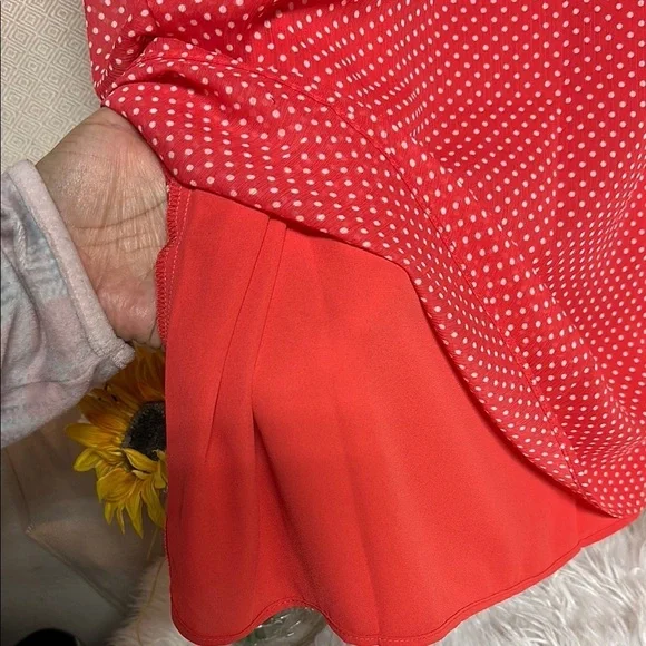 Three Eighty Two Red Polka Dot flowy dress - Picture 9 of 11